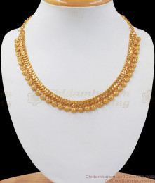 Close Neck One Gram Gold Necklace Heartin Chain Shell Design NCKN2533 Close Neck One Gram Gold Necklace Heartin Chain Shell Design NCKN2533