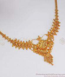 Kolkata Gold Tone Necklace Heart Shaped Hanging Beads NCKN2537 Kolkata Gold Tone Necklace Heart Shaped Hanging Beads NCKN2537