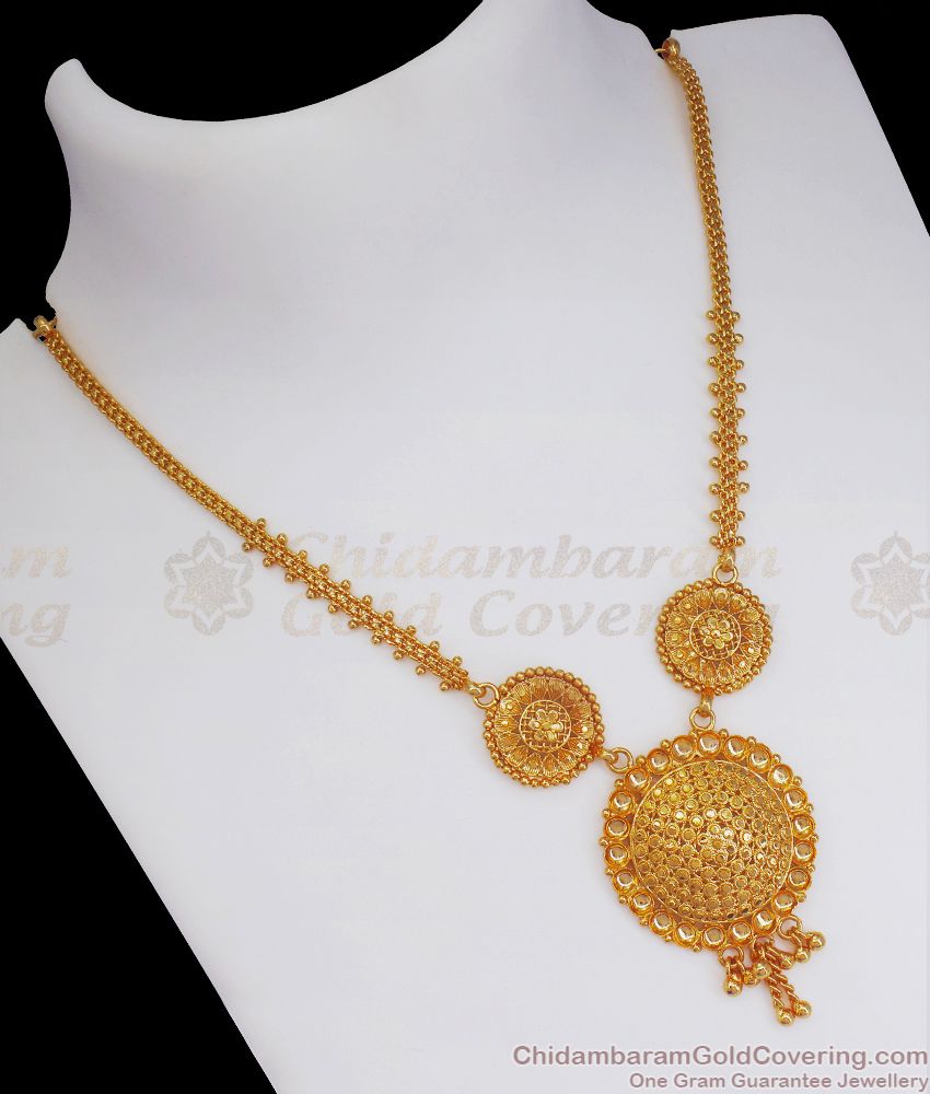 Office Wear 1 Gram Gold Necklace Arabic Design NCKN2541 Office Wear 1 Gram Gold Necklace Arabic Design NCKN2541
