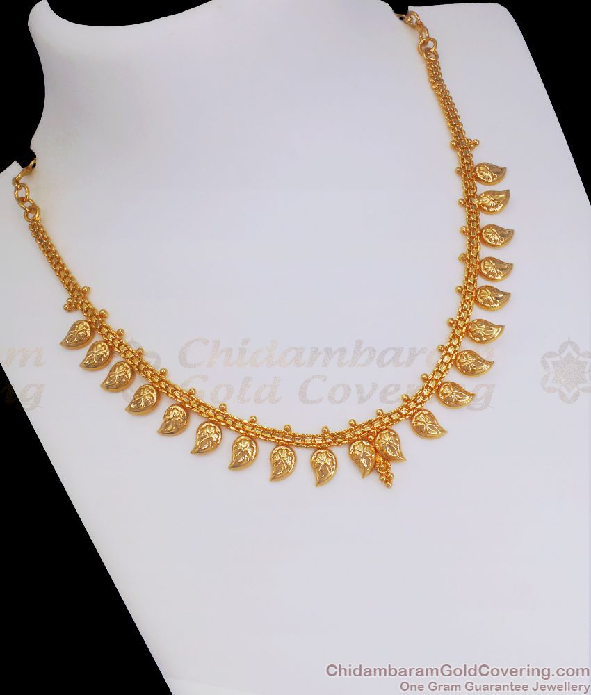 Buy 1 Gram Gold Necklace Design For Wedding Collection NCKN2549