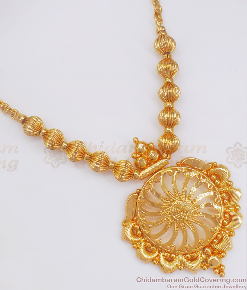 Trendy Gold Plated Necklace With Sitahar Design NCKN2557