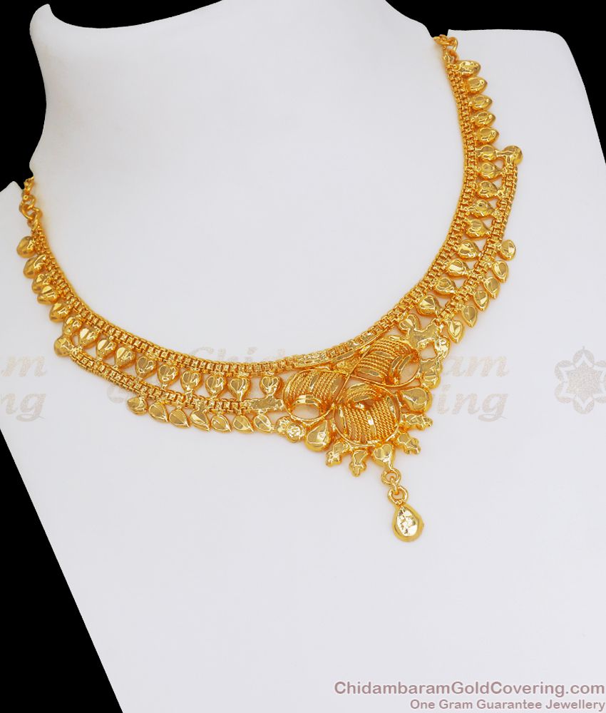 South Indian Traditional Gold Imitation Necklace Bridal Collection NCKN2592