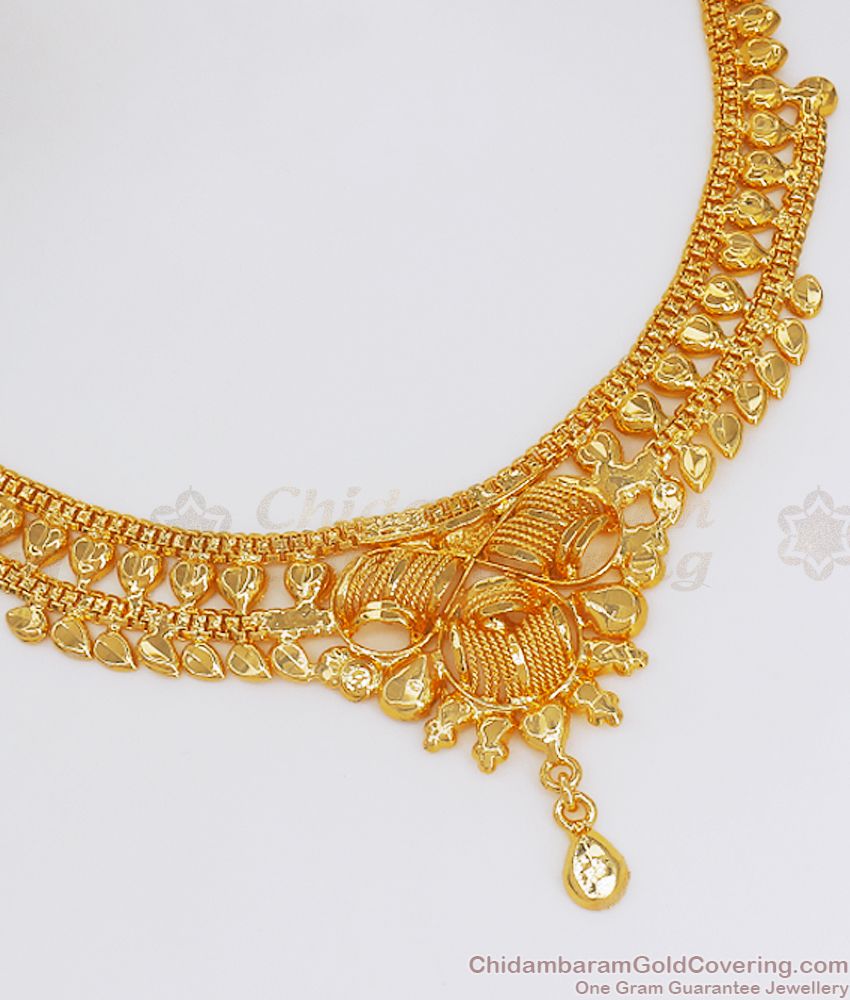 South Indian Traditional Gold Imitation Necklace Bridal Collection NCKN2592