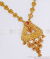 Stylish Gold Imitation Necklace Heart Droplet Design NCKN2605