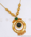 Stunning Green Palakka Stone Gold Necklace For Party Wear NCKN2643