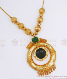 Stunning Green Palakka Stone Gold Necklace For Party Wear NCKN2643 Stunning Green Palakka Stone Gold Necklace For Party Wear NCKN2643