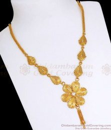 Trendy Light Weight Gold Plated Necklace Floral Design NCKN2645 Trendy Light Weight Gold Plated Necklace Floral Design NCKN2645