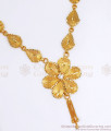 Trendy Light Weight Gold Plated Necklace Floral Design NCKN2645