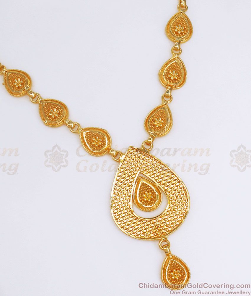 Gorgeous Droplet Design Gold Imitation Necklace Shop Online NCKN2646