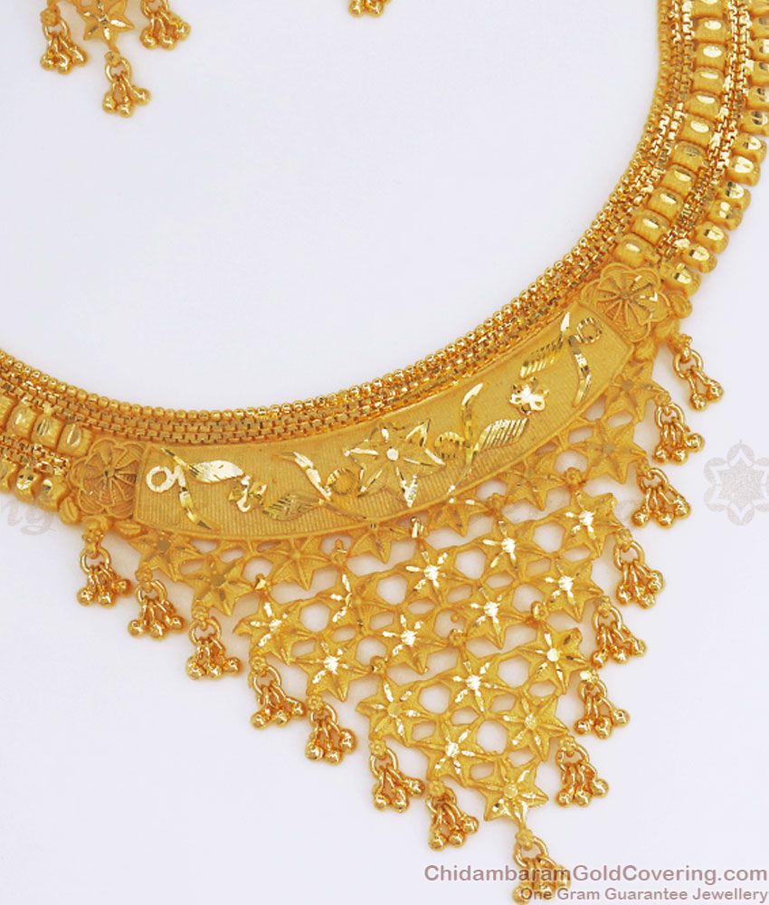 Gorgeous Arabic Pattern Forming Choker Necklace Bridal Collection NCKN2654