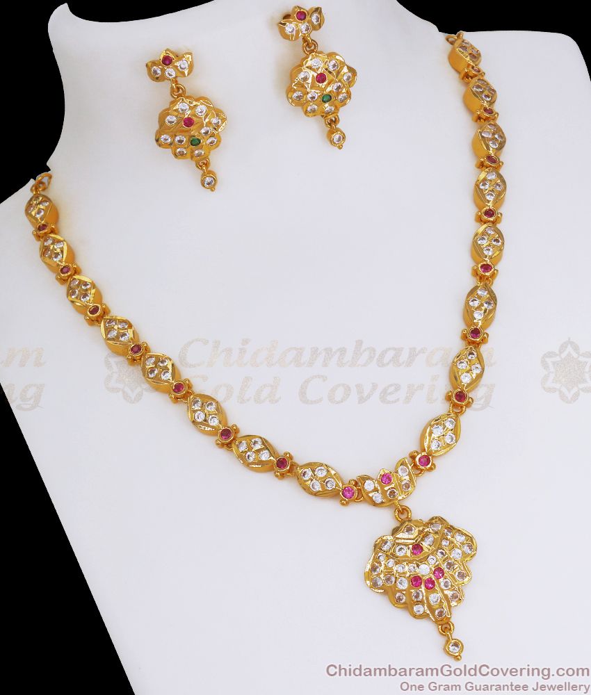 Gorgeous Original Impon Necklace Earring Combo Gati Jewelry NCKN2656