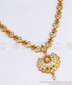 Grand Impon Necklace Multi Color Stone Earring Combo Set NCKN2657