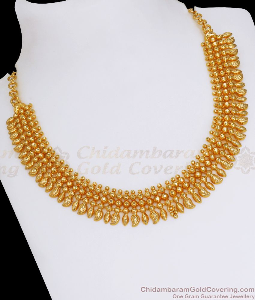 New Close Necklace Mango Design Gold Necklace Shop Online NCKN2660