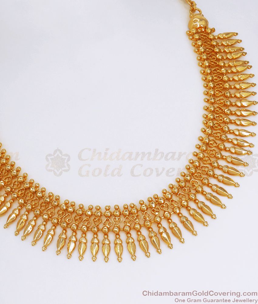 Kerala Traditional Gold Mullaipoo Necklace Women Fashion NCKN2661