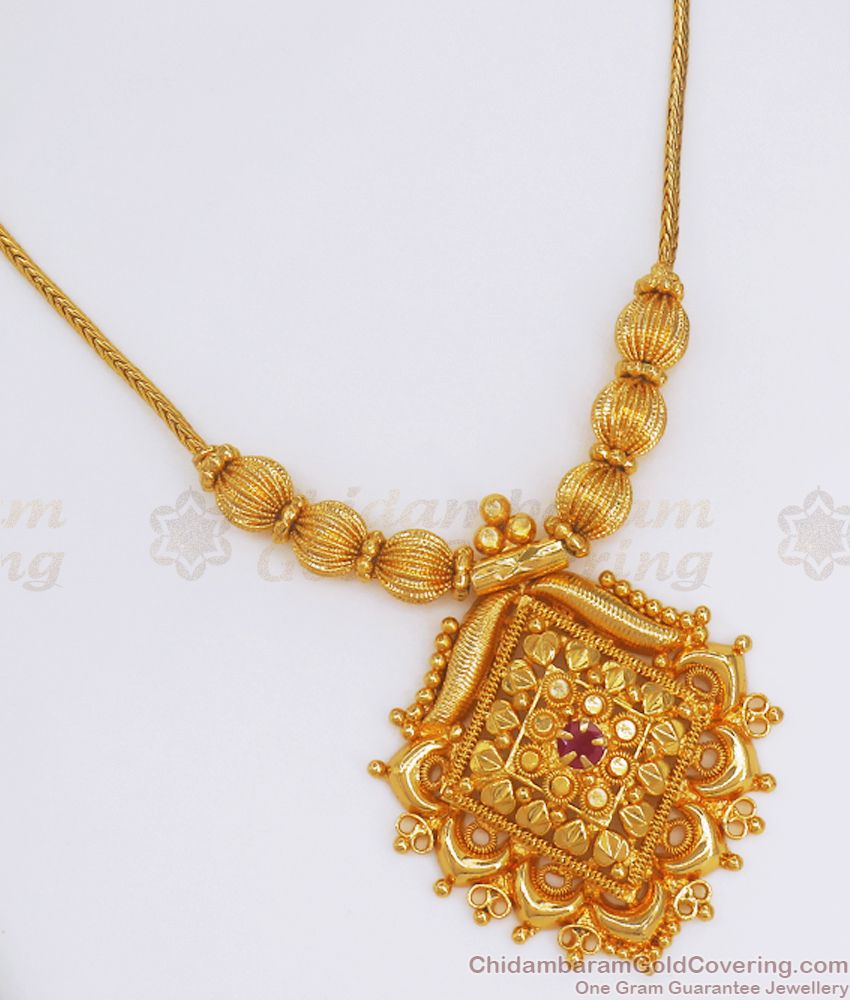 Light Weight Gold Plated Necklace Sitahar Design Ruby Stone NCKN2663 Light Weight Gold Plated Necklace Sitahar Design Ruby Stone NCKN2663