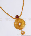 Light Weight Party Wear Gold Plated Necklace Ruby Stone NCKN2676