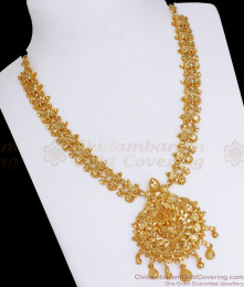 Grand One Gram Gold Necklace Lakshmi Design Bridal Wear Collection NCKN2678 Grand One Gram Gold Necklace Lakshmi Design Bridal Wear Collection NCKN2678