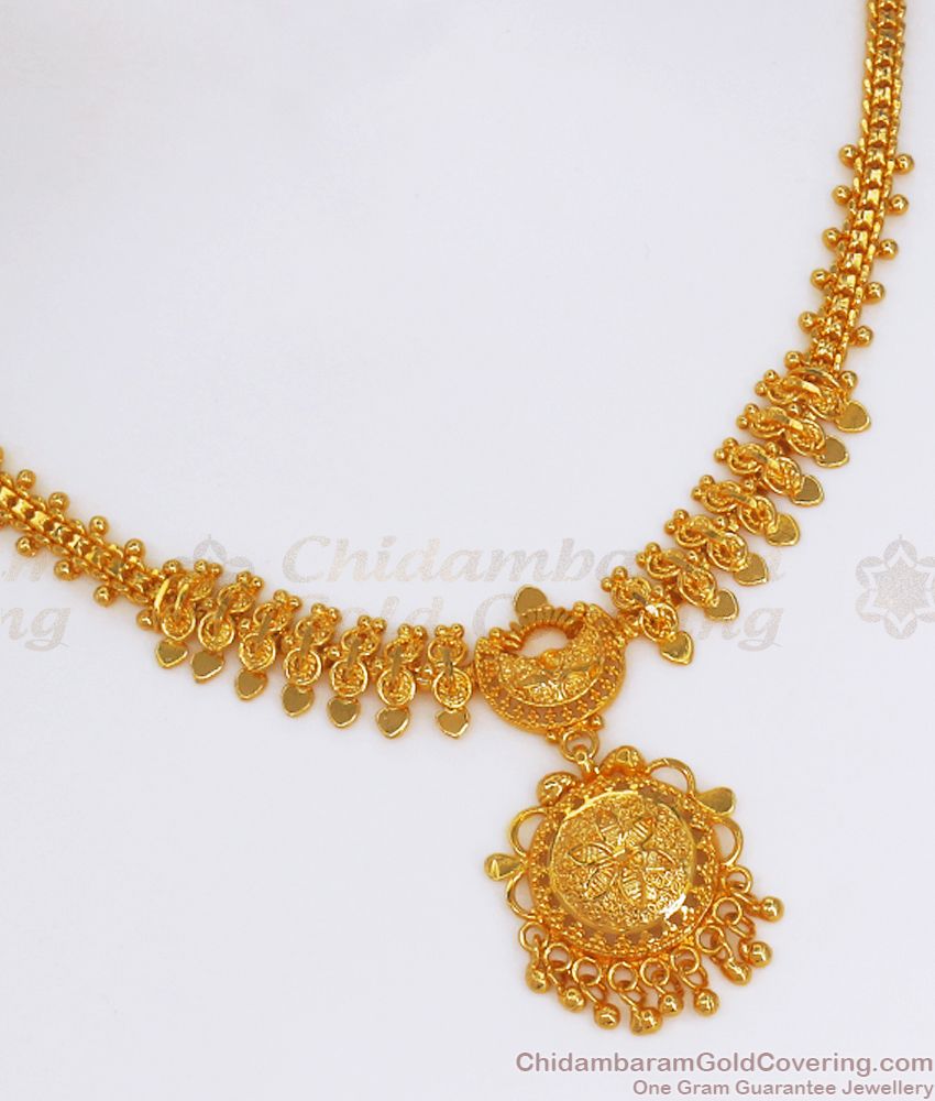 One Gram Gold Necklace Design Function Wear NCKN2679