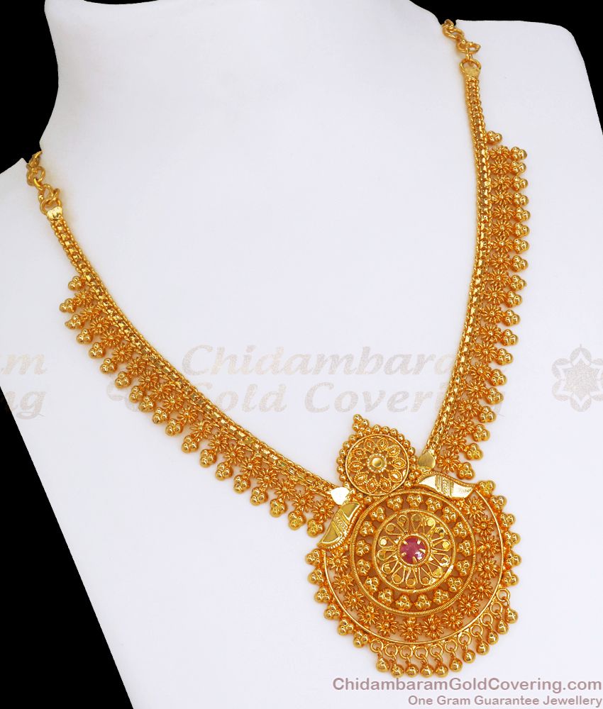 Grand Chandabali Type Gold Plated Necklace Bridal Wear NCKN2684