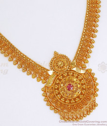 Grand Chandabali Type Gold Plated Necklace Bridal Wear NCKN2684 Grand Chandabali Type Gold Plated Necklace Bridal Wear NCKN2684