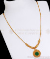 Stylish Green Palakka Stone Gold Covering Necklace NCKN2687