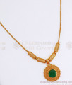Stylish Green Palakka Stone Gold Covering Necklace NCKN2687