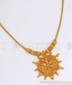 Attractive Pure Gold Tone Necklace Floral Design NCKN2693