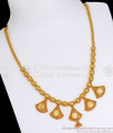 Trendy 1 Gram Gold Plated Necklace Party Wear Beads Design NCKN2694