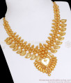 Kerala Bridal Wear Gold  Necklace Leaf Pattern NCKN2695