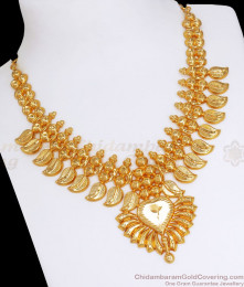Kerala Bridal Wear Gold  Necklace Leaf Pattern NCKN2695 Kerala Bridal Wear Gold  Necklace Leaf Pattern NCKN2695