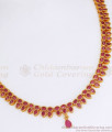 Full Ruby Kemp Stone Gold Imitation Necklace Collection NCKN2697