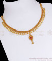 One Gram Gold Close Neck Necklace Heart Petals Design NCKN2717