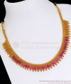 Original Mullaipoo Gold Plated Necklace Ruby Stone NCKN2719