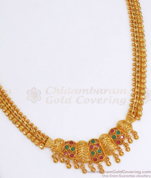 Mango Design 1 Gram Gold Necklace Bridal Wear Kemp Jewelry NCKN2725 Mango Design 1 Gram Gold Necklace Bridal Wear Kemp Jewelry NCKN2725