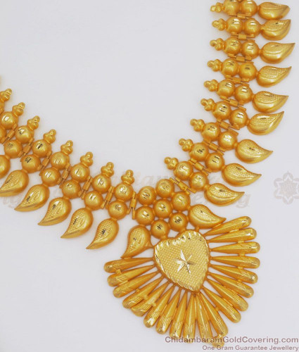 Pure Gold Tone Necklace Mullaipoo Design Forming Collection