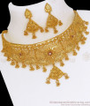 Stunning Two Gram Gold Necklace High Quality Forming Choker Design NCKN2744