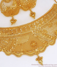 Bridal Wear Gold Forming Choker Gold Necklace Online Collection NCKN2745 Bridal Wear Gold Forming Choker Gold Necklace Online Collection NCKN2745