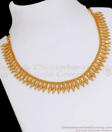 Light Weight Gold Plated Necklace Mullaipoo Design NCKN2749 Light Weight Gold Plated Necklace Mullaipoo Design NCKN2749