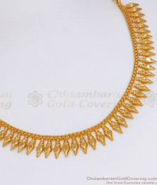 Light Weight Gold Plated Necklace Mullaipoo Design NCKN2749 Light Weight Gold Plated Necklace Mullaipoo Design NCKN2749