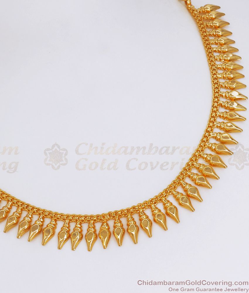 Light Weight Gold Plated Necklace Mullaipoo Design NCKN2749