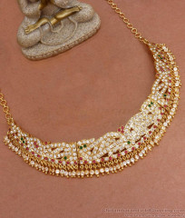 Grand Bridal Impon Choker Unique Pure Gati Stone Necklace NCKN2769 Grand Bridal Impon Choker Unique Pure Gati Stone Necklace NCKN2769