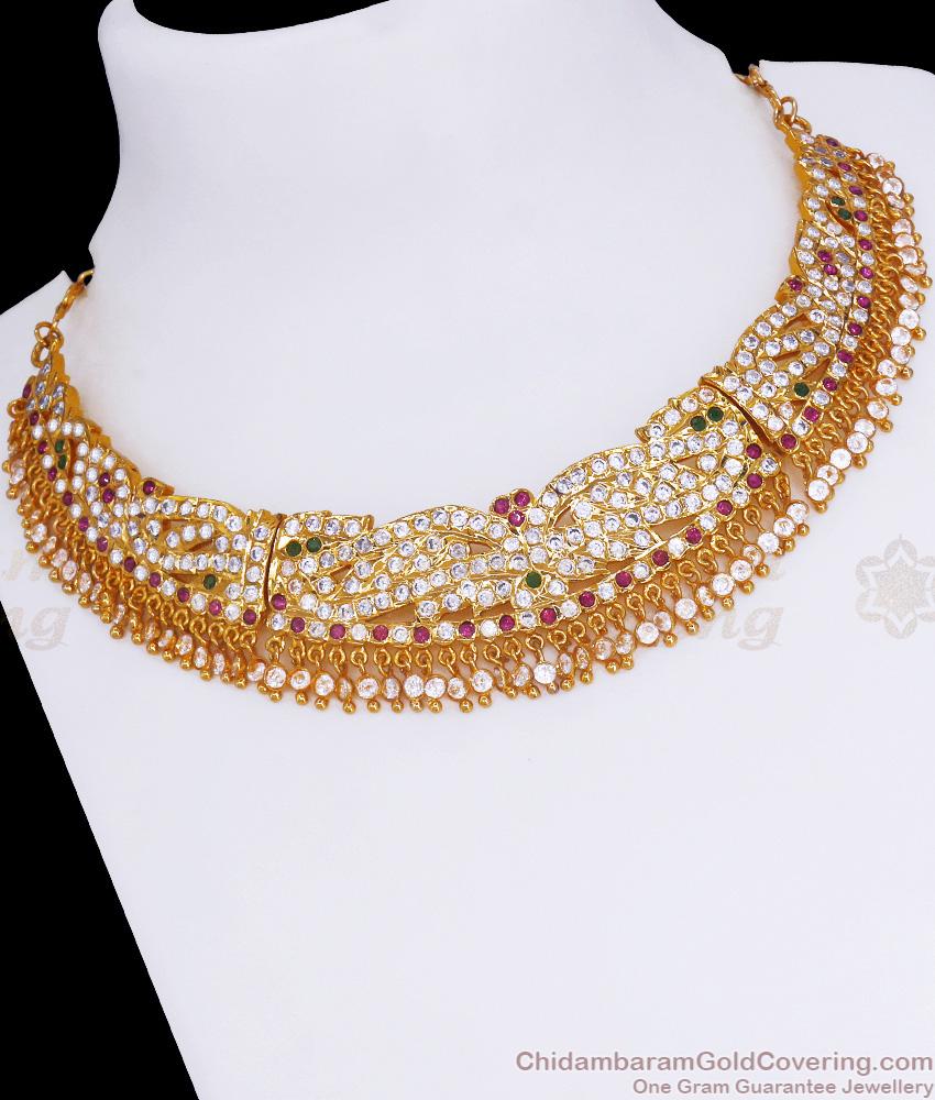 Grand Bridal Impon Choker Unique Pure Gati Stone Necklace NCKN2769 Grand Bridal Impon Choker Unique Pure Gati Stone Necklace NCKN2769