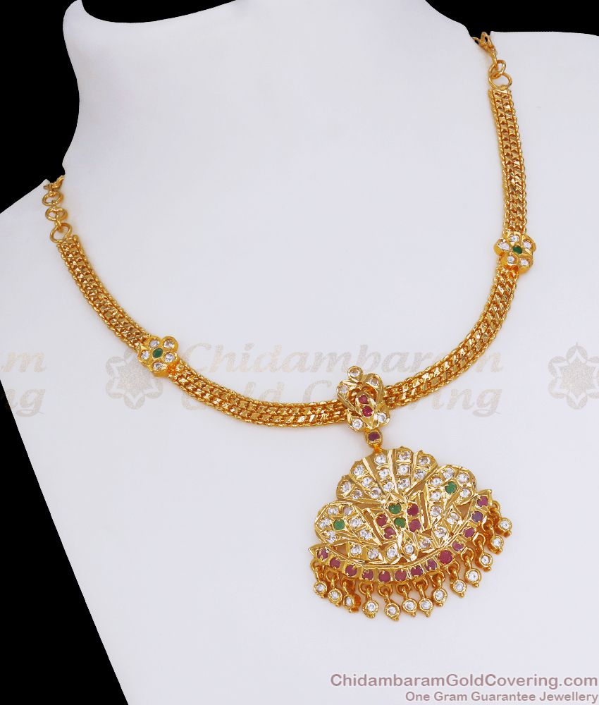 High Quality Impon Necklace Gati Stone Attigai Design Shop Online NCKN2772