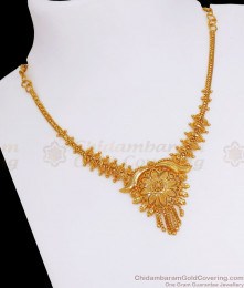 1 Gram Gold Necklace Bridal Wear Calcutta Pattern NCKN2773 1 Gram Gold Necklace Bridal Wear Calcutta Pattern NCKN2773