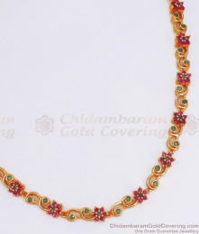 Stylish One Gram Gold Plated Necklace Ad Stone Collection NCKN2780 Stylish One Gram Gold Plated Necklace Ad Stone Collection NCKN2780