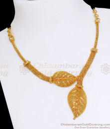 Trendy Big Leaf Necklace One Gram Gold Design Shop Online NCKN2781 Trendy Big Leaf Necklace One Gram Gold Design Shop Online NCKN2781