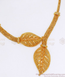 Trendy Big Leaf Necklace One Gram Gold Design Shop Online NCKN2781 Trendy Big Leaf Necklace One Gram Gold Design Shop Online NCKN2781