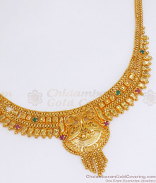 Calcutta Pattern Gold Plated Stone Necklace Shop Online NCKN2782 Calcutta Pattern Gold Plated Stone Necklace Shop Online NCKN2782
