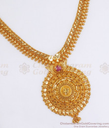 Traditional Gold Plated Necklace Bridal Wear Gold Beaded Design NCKN2784 Traditional Gold Plated Necklace Bridal Wear Gold Beaded Design NCKN2784