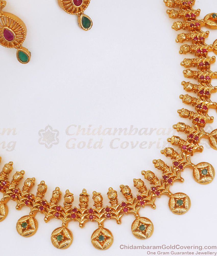Premium Gold Tone Necklace Combo Set CZ Stone Collection NCKN2793